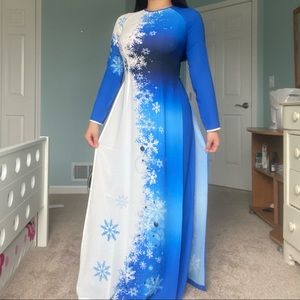 ✨Vietnamese Ao Dai Dress Graphic Formal Gown